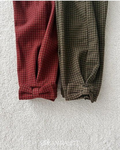 Ribbon Check Pants [URBAN RABBIT]（2026Winter） 13