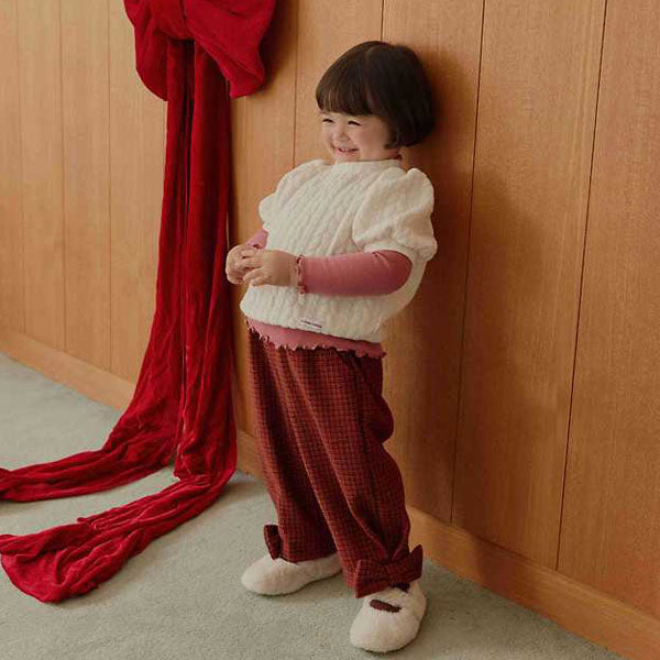Ribbon Check Pants [URBAN RABBIT]（2026Winter） 2