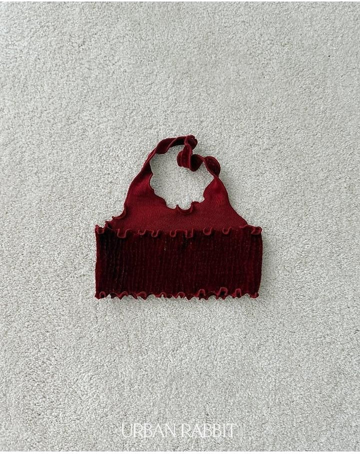 Velvet Halter Tank Top [URBAN RABBIT]（2026Winter） 13