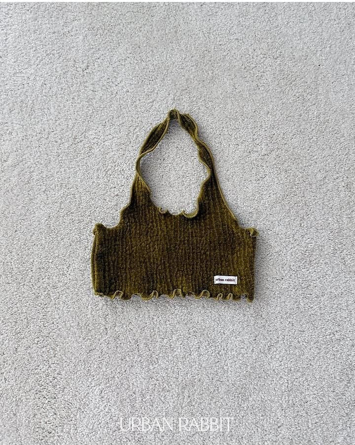 Velvet Halter Tank Top [URBAN RABBIT]（2026Winter） 14