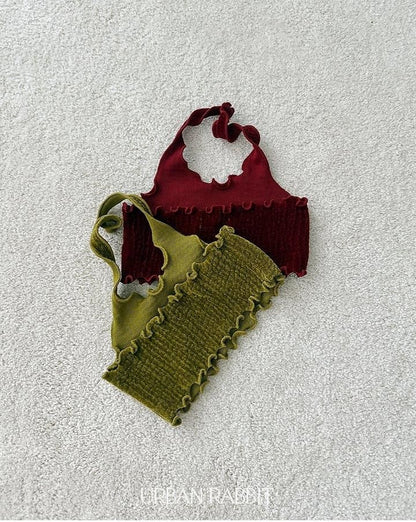 Velvet Halter Tank Top [URBAN RABBIT]（2026Winter） 16