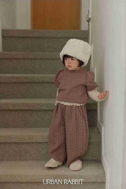 Cable Quilted Pants [URBAN RABBIT]（2026Winter） 5