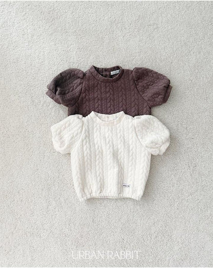 Cable Quilted Short Sleeve Tee [URBAN RABBIT]（2026Winter） 12