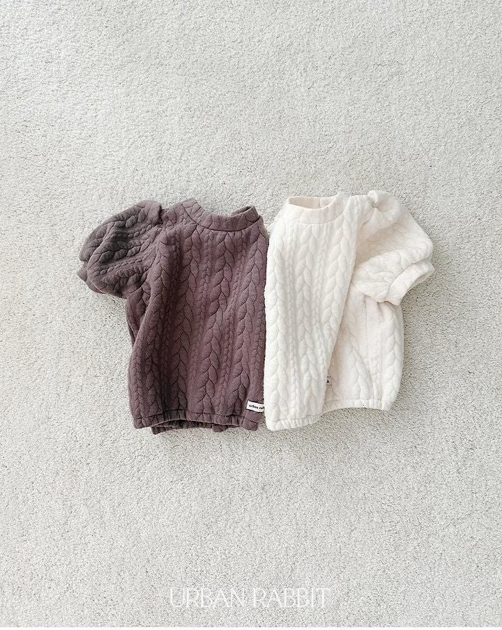 Cable Quilted Short Sleeve Tee [URBAN RABBIT]（2026Winter） 13