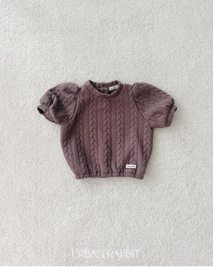 Cable Quilted Short Sleeve Tee [URBAN RABBIT]（2026Winter） 14