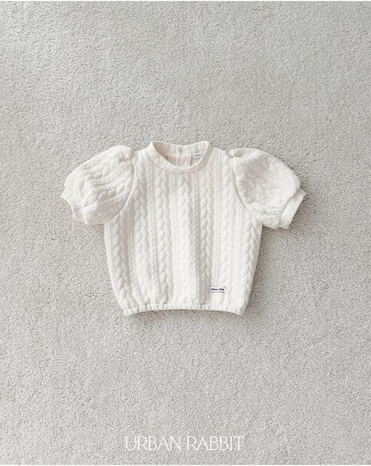 Cable Quilted Short Sleeve Tee [URBAN RABBIT]（2026Winter） 16