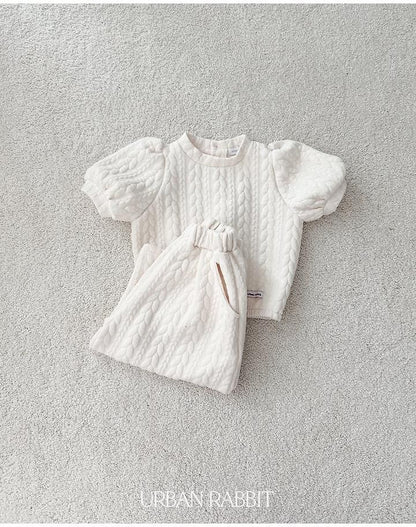 Cable Quilted Short Sleeve Tee [URBAN RABBIT]（2026Winter） 18