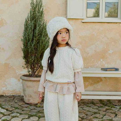 Cable Quilted Short Sleeve Tee [URBAN RABBIT]（2026Winter） 1