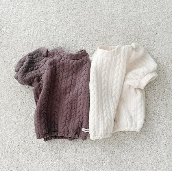Cable Quilted Short Sleeve Tee [URBAN RABBIT]（2026Winter） 2