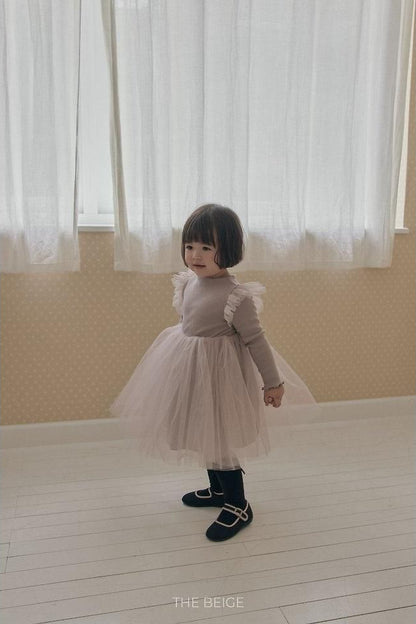 Ribbed Sheer Dress [THE BEIGE]（2026AW） 2