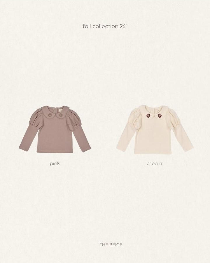 Collar Embroidery Tee [THE BEIGE]（2026AW） 17