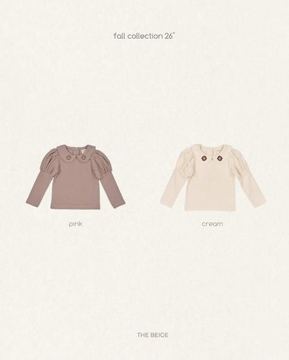 Collar Embroidery Tee [THE BEIGE]（2026AW） 17