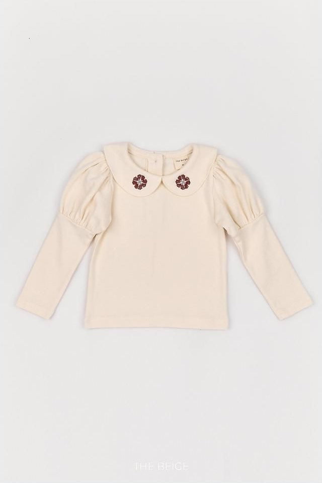 Collar Embroidery Tee [THE BEIGE]（2026AW） 20