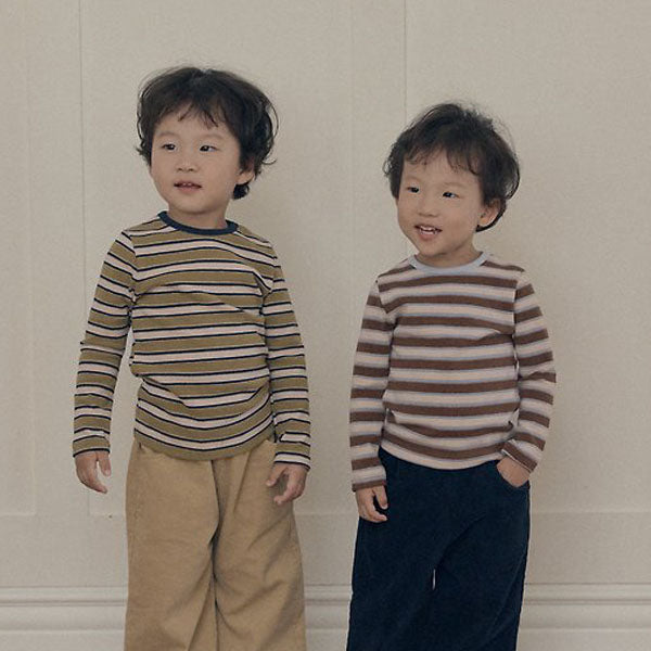 Multi Stripe Tee [THE BEIGE]（2026AW） 1
