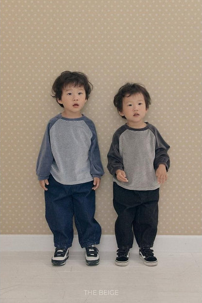 Velvet Stripe Tee [THE BEIGE]（2026AW） 2