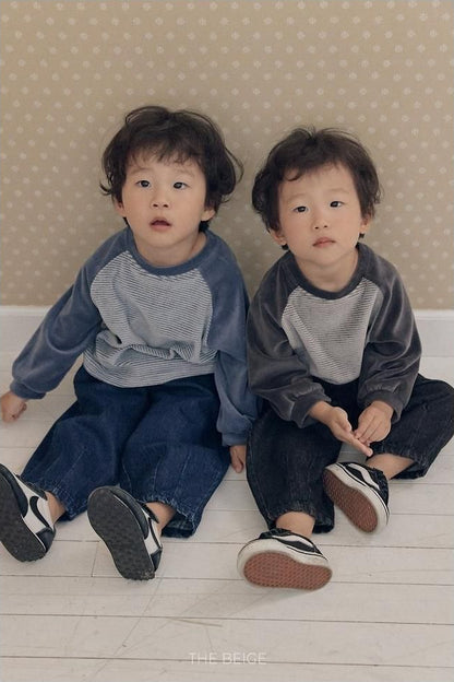 Velvet Stripe Tee [THE BEIGE]（2026AW） 4