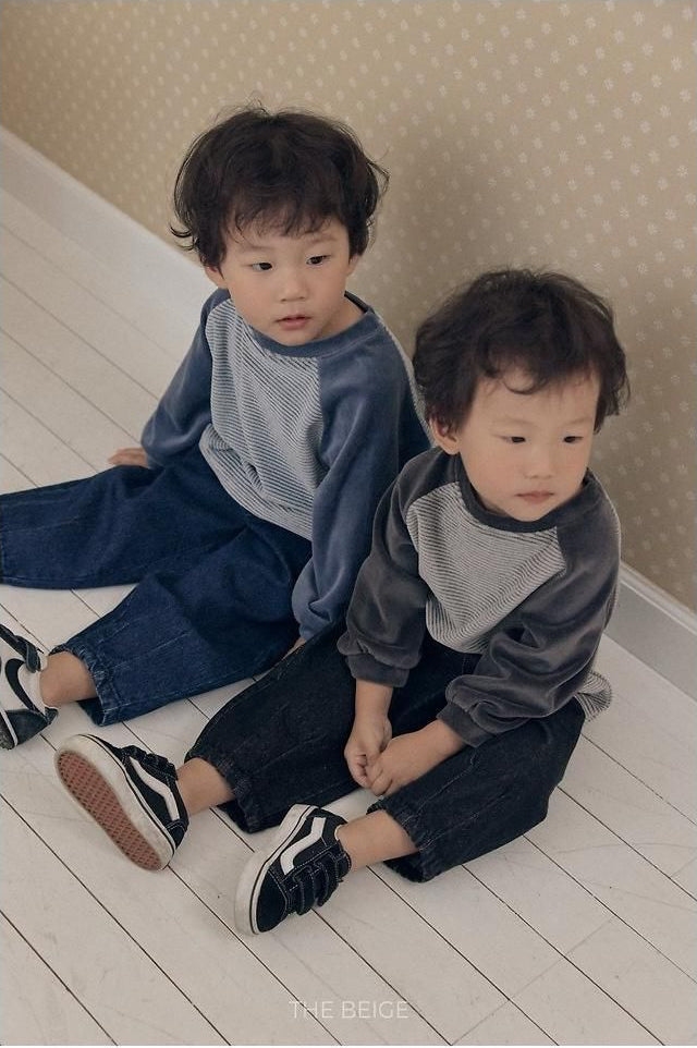 Velvet Stripe Tee [THE BEIGE]（2026AW） 5