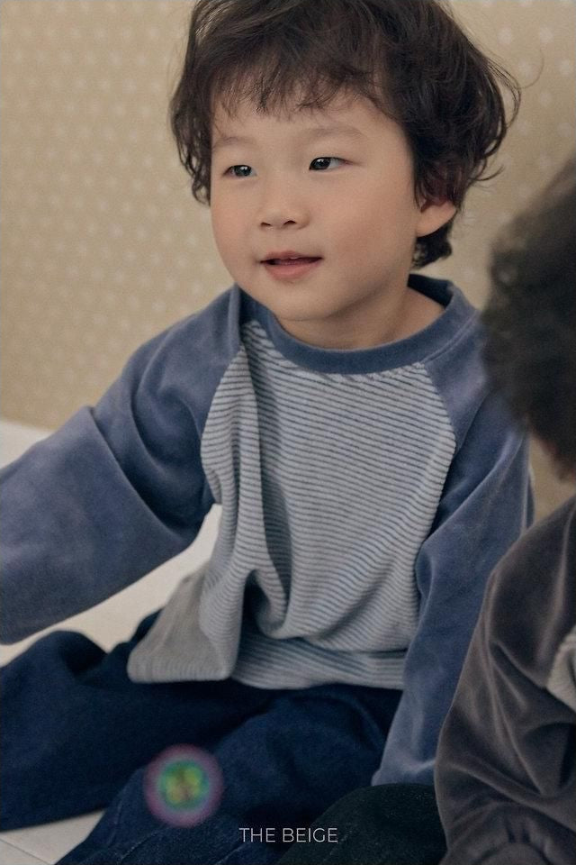Velvet Stripe Tee [THE BEIGE]（2026AW） 6