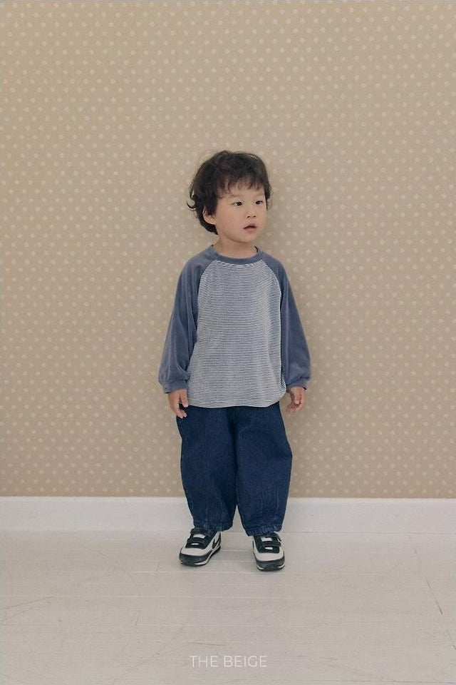 Velvet Stripe Tee [THE BEIGE]（2026AW） 7