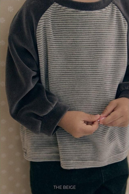 Velvet Stripe Tee [THE BEIGE]（2026AW） 10