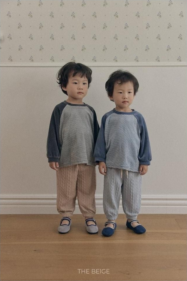 Velvet Stripe Tee [THE BEIGE]（2026AW） 14
