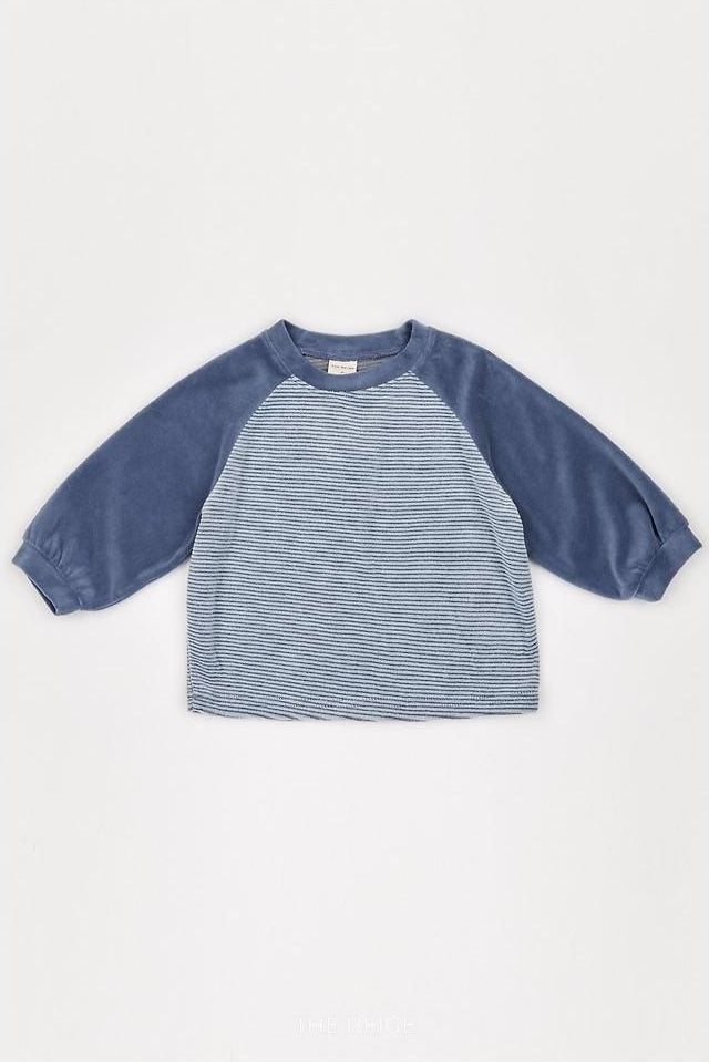Velvet Stripe Tee [THE BEIGE]（2026AW） 18