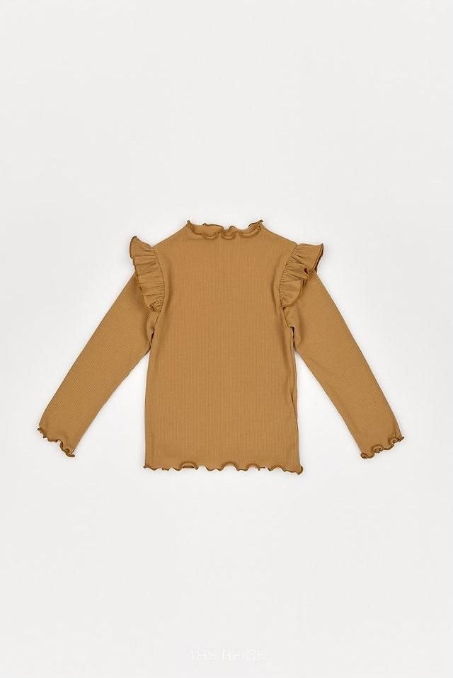 Ribbed Frill Tee [THE BEIGE]（2026AW） 19