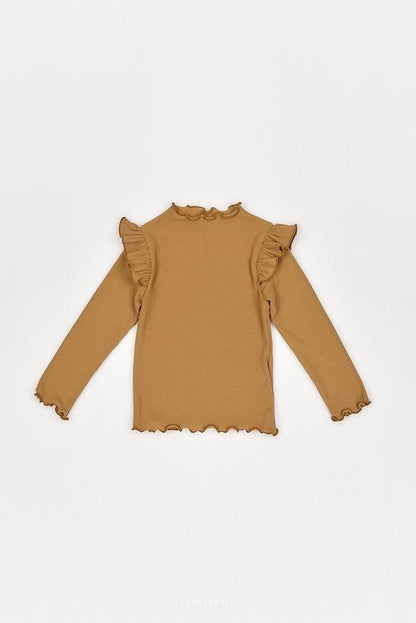 Ribbed Frill Tee [THE BEIGE]（2026AW） 19