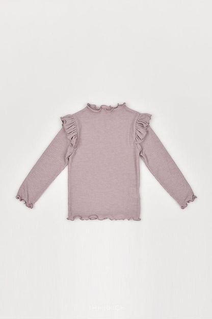 Ribbed Frill Tee [THE BEIGE]（2026AW） 20