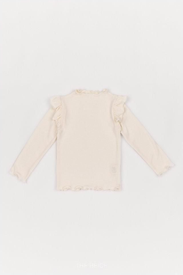 Ribbed Frill Tee [THE BEIGE]（2026AW） 21