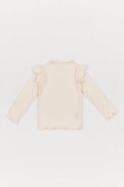 Ribbed Frill Tee [THE BEIGE]（2026AW） 21