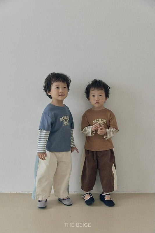 Side Color Block Corduroy Pants [THE BEIGE]（2026AW） 2