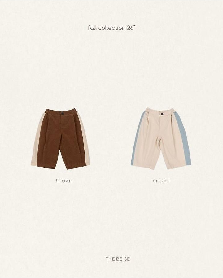 Side Color Block Corduroy Pants [THE BEIGE]（2026AW） 17