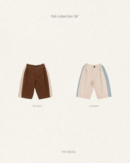 Side Color Block Corduroy Pants [THE BEIGE]（2026AW） 17