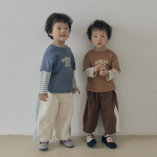 Side Color Block Corduroy Pants [THE BEIGE]（2026AW） 1