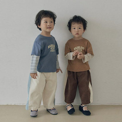 Side Color Block Corduroy Pants [THE BEIGE]（2026AW） 1