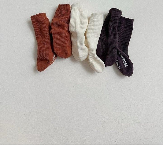 Basic Waffle Socks [minirobe]（2026AW） 3