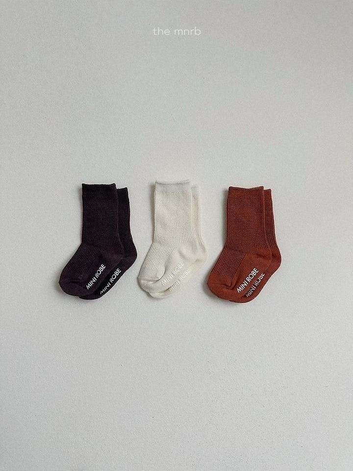 Basic Waffle Socks [minirobe]（2026AW） 5