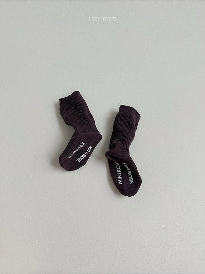 Basic Waffle Socks [minirobe]（2026AW） 9