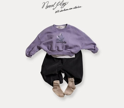 Two Flower Embroidery Crop Sweatshirt [NORMAL PLAY]（2026AW） 9