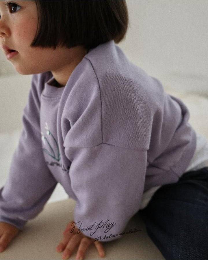 Two Flower Embroidery Crop Sweatshirt [NORMAL PLAY]（2026AW） 12