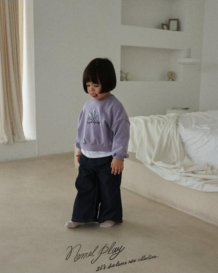 Two Flower Embroidery Crop Sweatshirt [NORMAL PLAY]（2026AW） 13