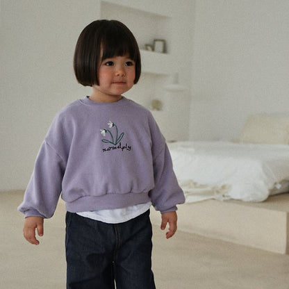 Two Flower Embroidery Crop Sweatshirt [NORMAL PLAY]（2026AW） 2