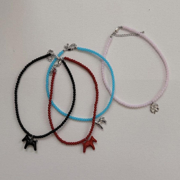 Horse Bead Necklace [Ellymolly]（2026AW） 1