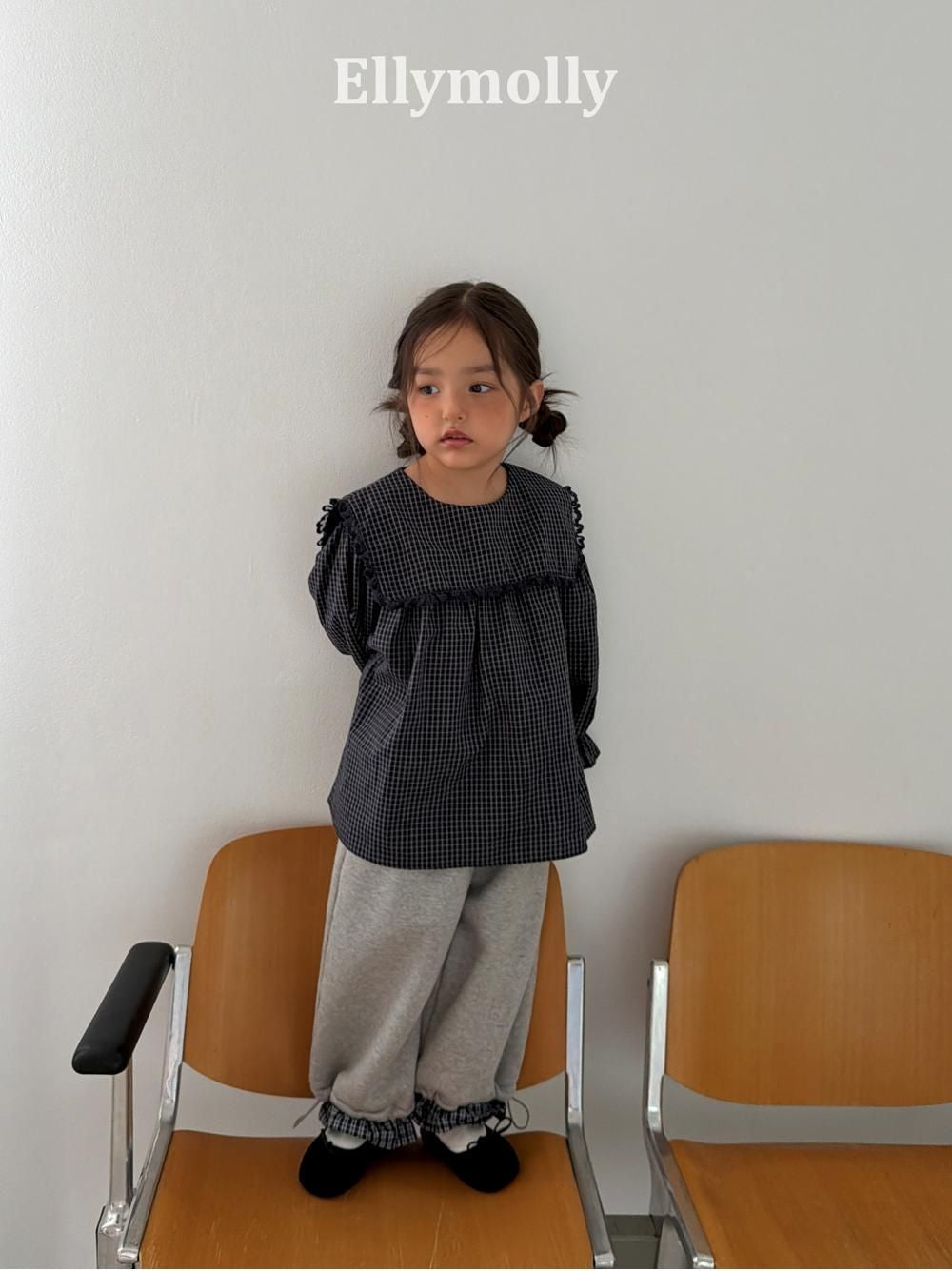 Musk Check Blouse [Ellymolly]（2026AW） 3
