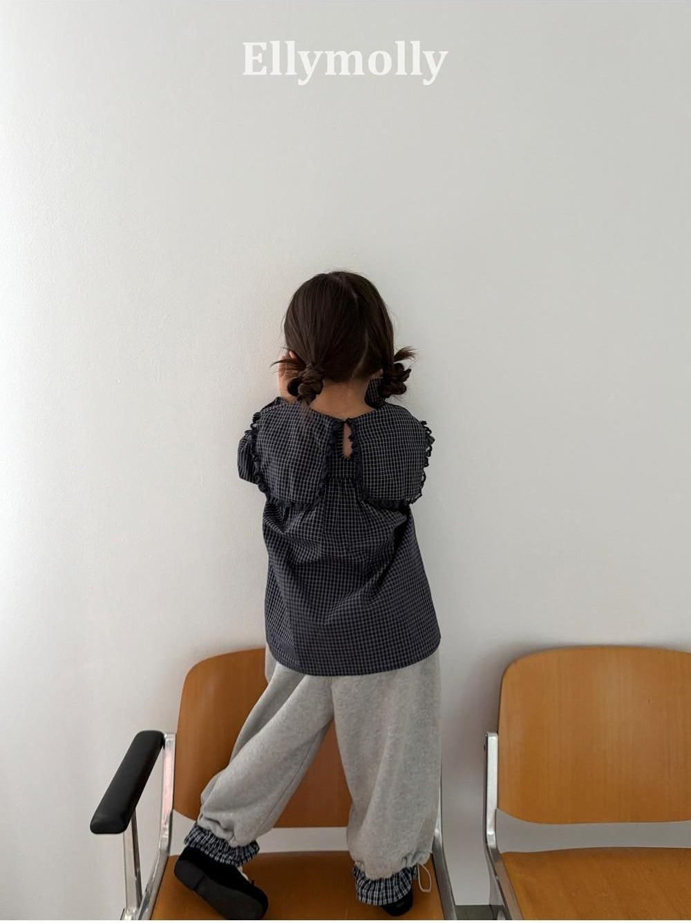 Musk Check Blouse [Ellymolly]（2026AW） 5