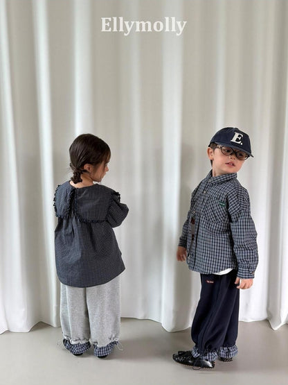 Musk Check Blouse [Ellymolly]（2026AW） 6