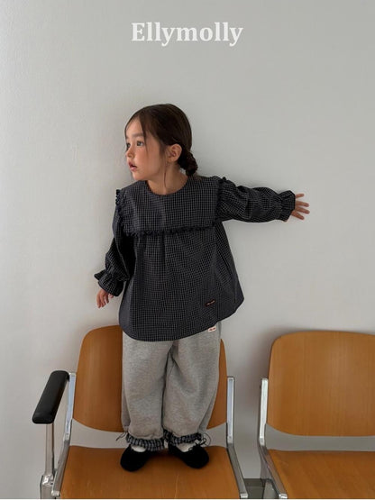 Musk Check Blouse [Ellymolly]（2026AW） 11