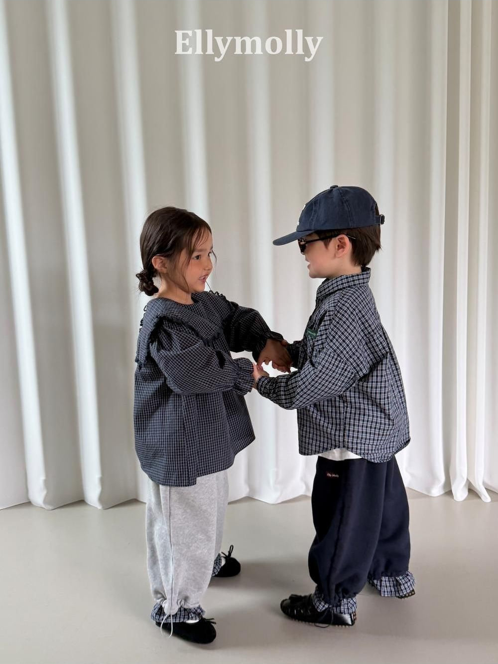 Musk Check Blouse [Ellymolly]（2026AW） 12