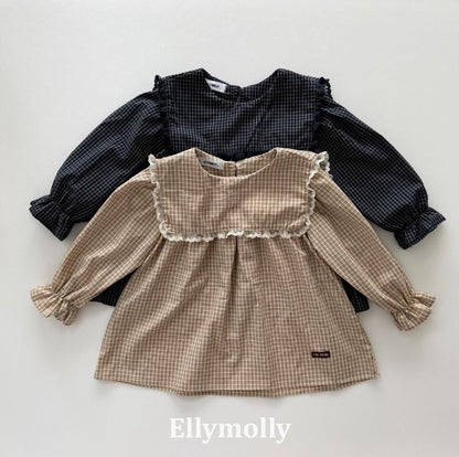 Musk Check Blouse [Ellymolly]（2026AW） 2